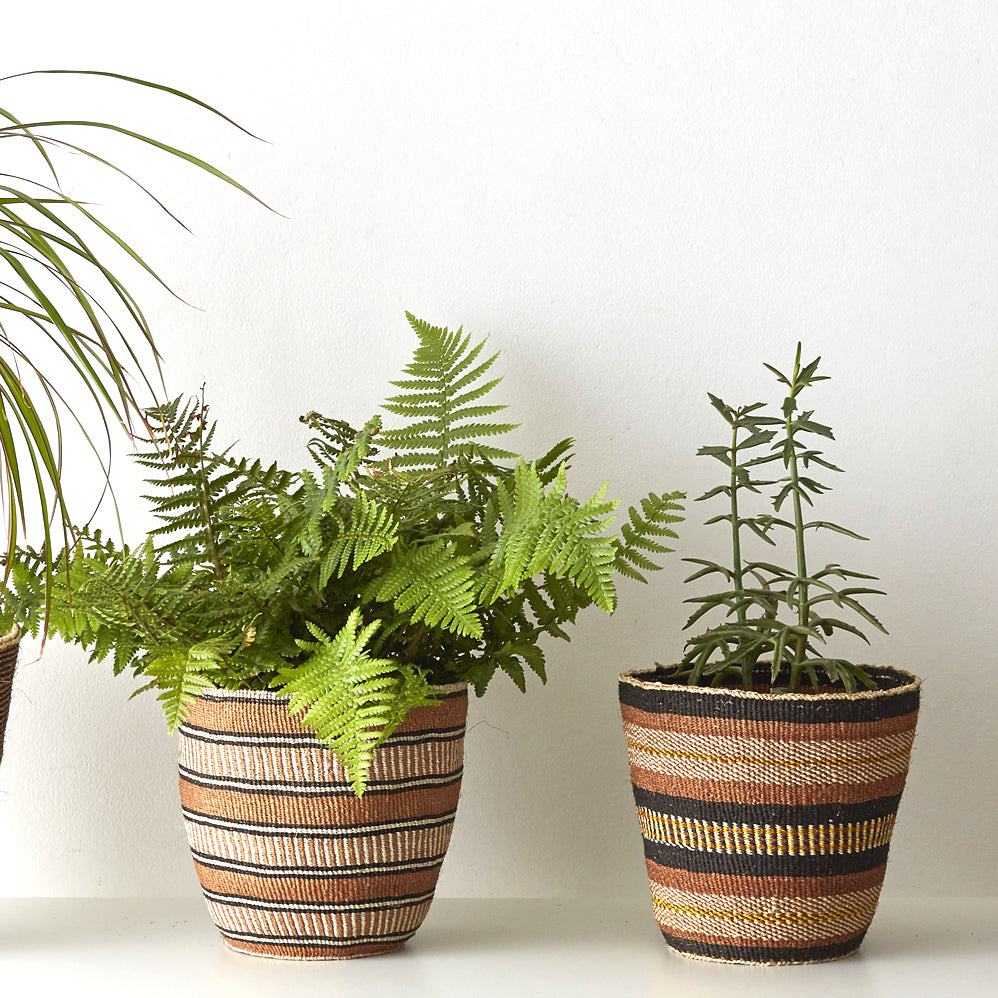 Extra-Fine Natural Woven Planter Baskets