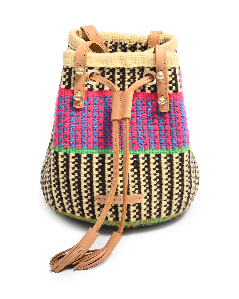 Robbie Green Woven Bucket Bag main image 0