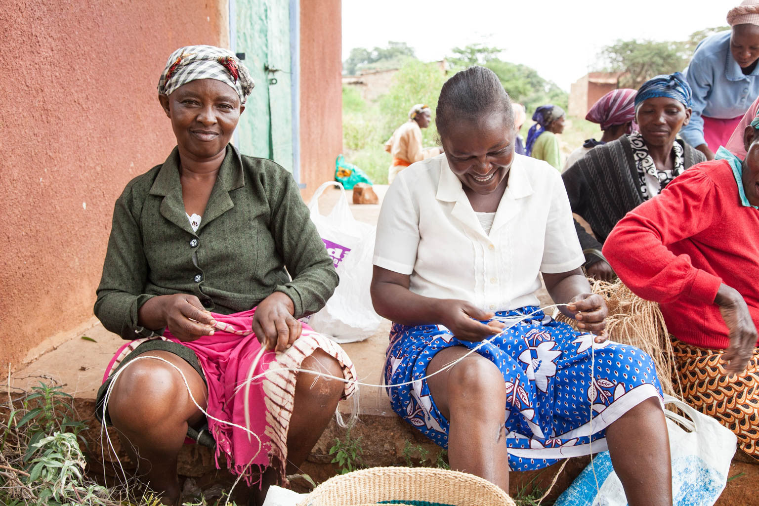 NDIZI: Banana Fibre and Sisal Basket - Sisal Basket - The Basket Room
