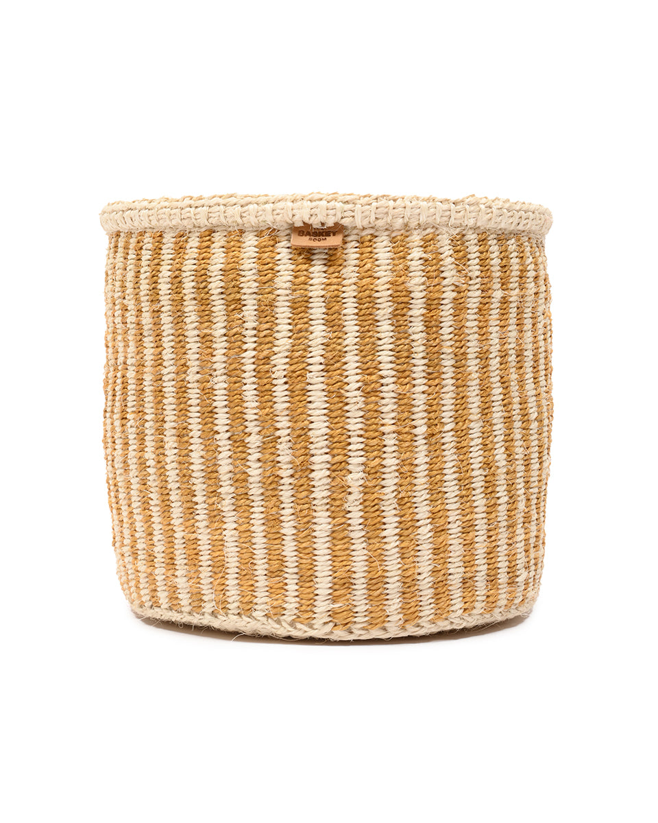 HOTUBA Gold Pinstripe Woven Storage Basket The Basket Room