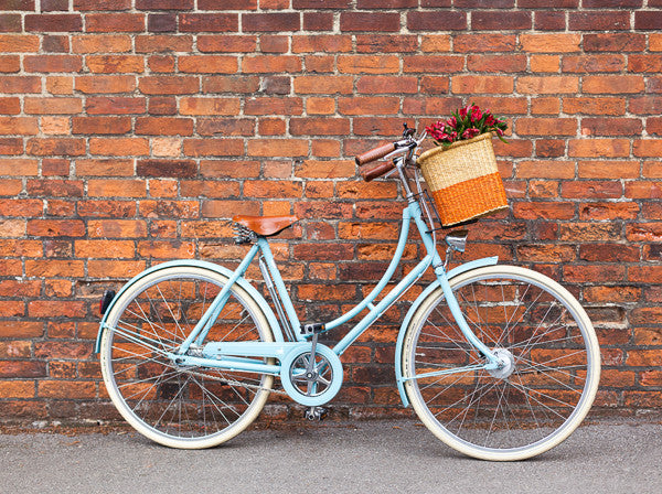 ATIA: Handcrafted Orange Block Tiered Bike Basket - Bike Basket - The Basket Room