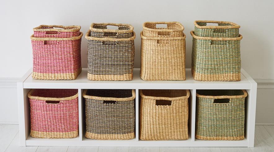 Paniers de Rangement Petits en Osier Rectangulaire Fait Main Panier de Rangement en Osier avec Doublure Paniers de Rangement Petits en Osier Rectangulaire Fait Main Panier de Rangement en Osier avec Doublure