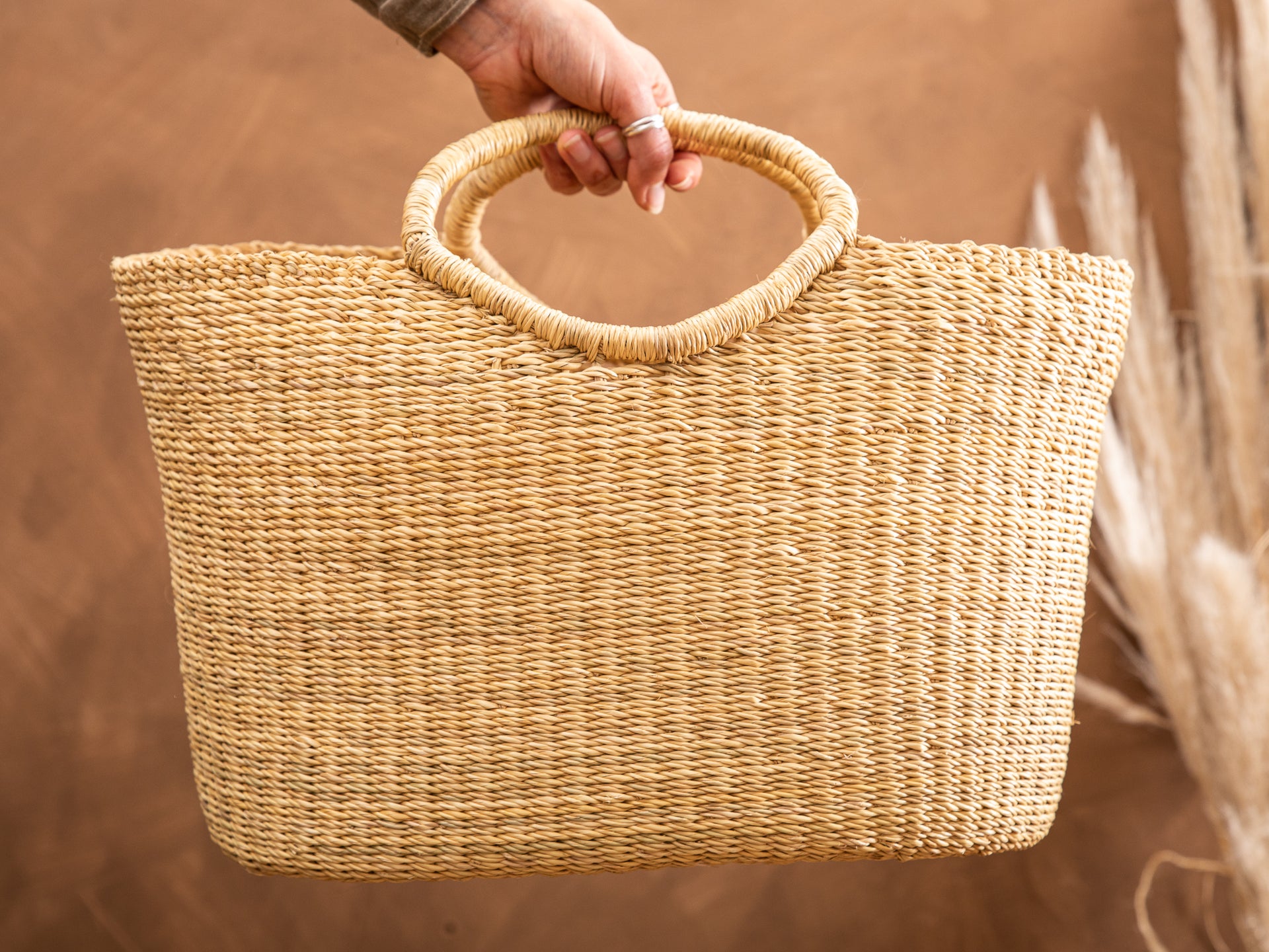 BUSUNU: Natural Woven Shopping Basket – The Basket Room