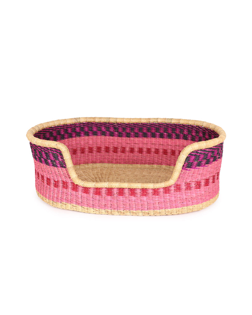Woven Dog Baskets Colourful pet baskets made in Ghana The Basket Room