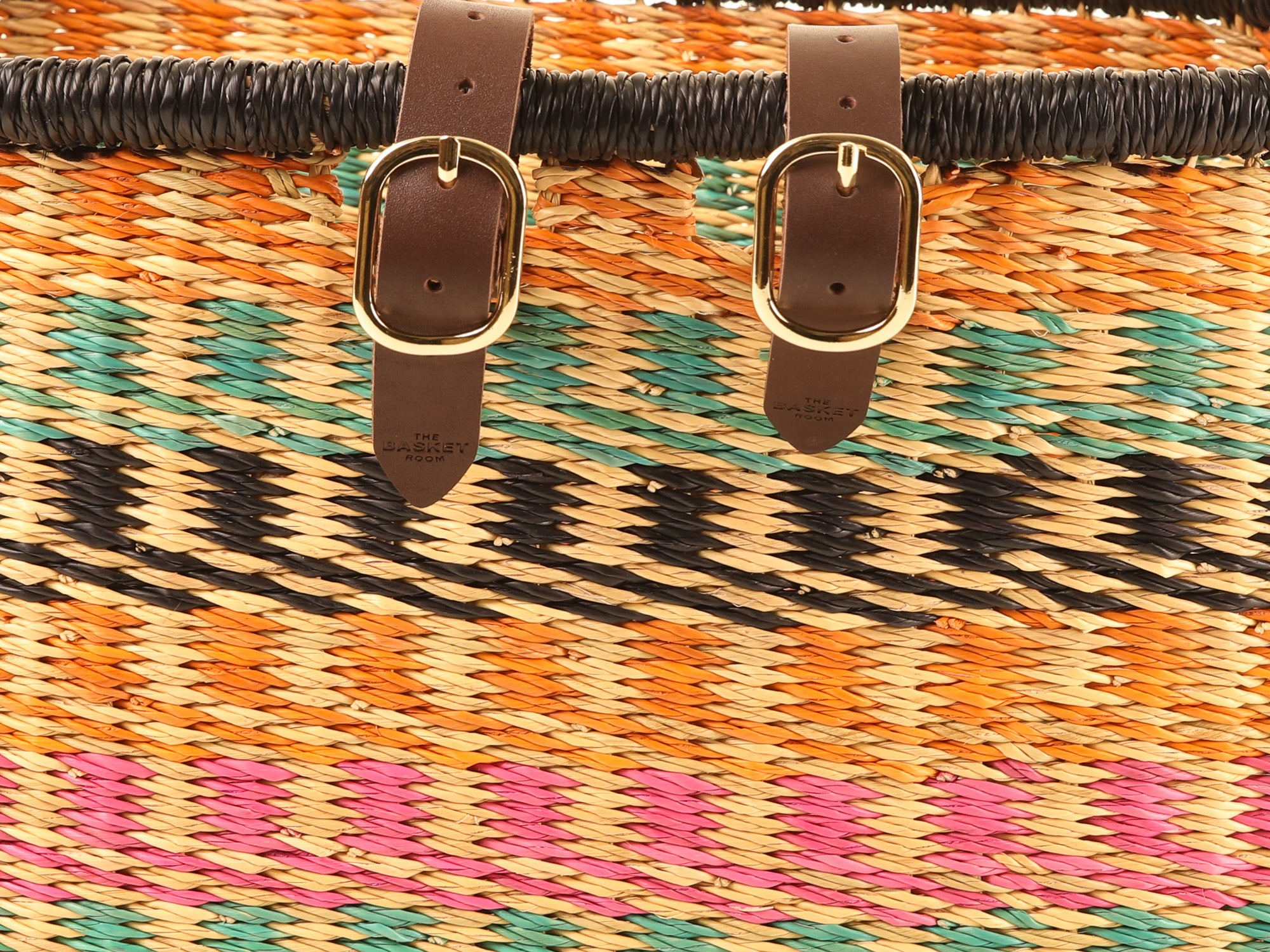 ASHANTI: Handcrafted Multicoloured Rectangular Bike Basket – The Basket ...