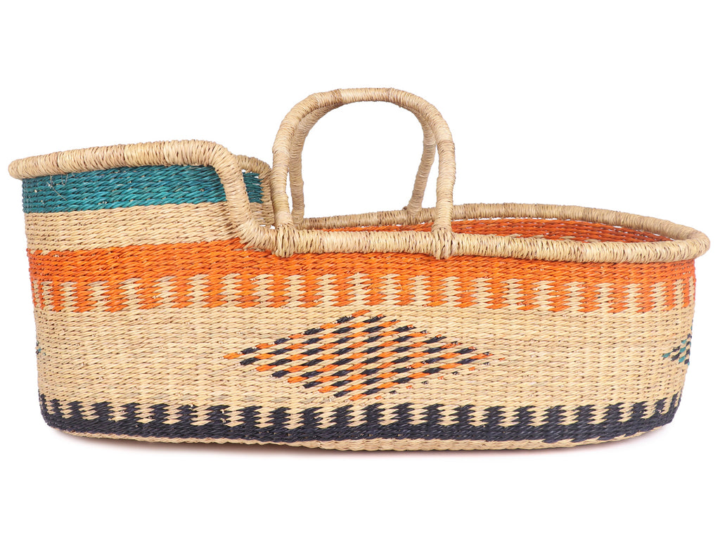 Moses Baskets Handwoven Ghanaian Baby Crib With Mattress And Sheet
