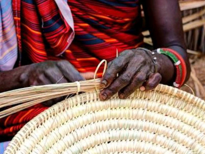 HAPA: Dusky Pink Colour Block Lidded Laundry Basket - Laundry Basket - The Basket Room 
