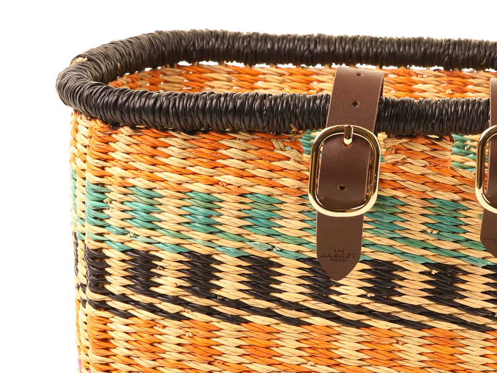 ASHANTI: Handcrafted Multicoloured Rectangular Bike Basket – The Basket ...