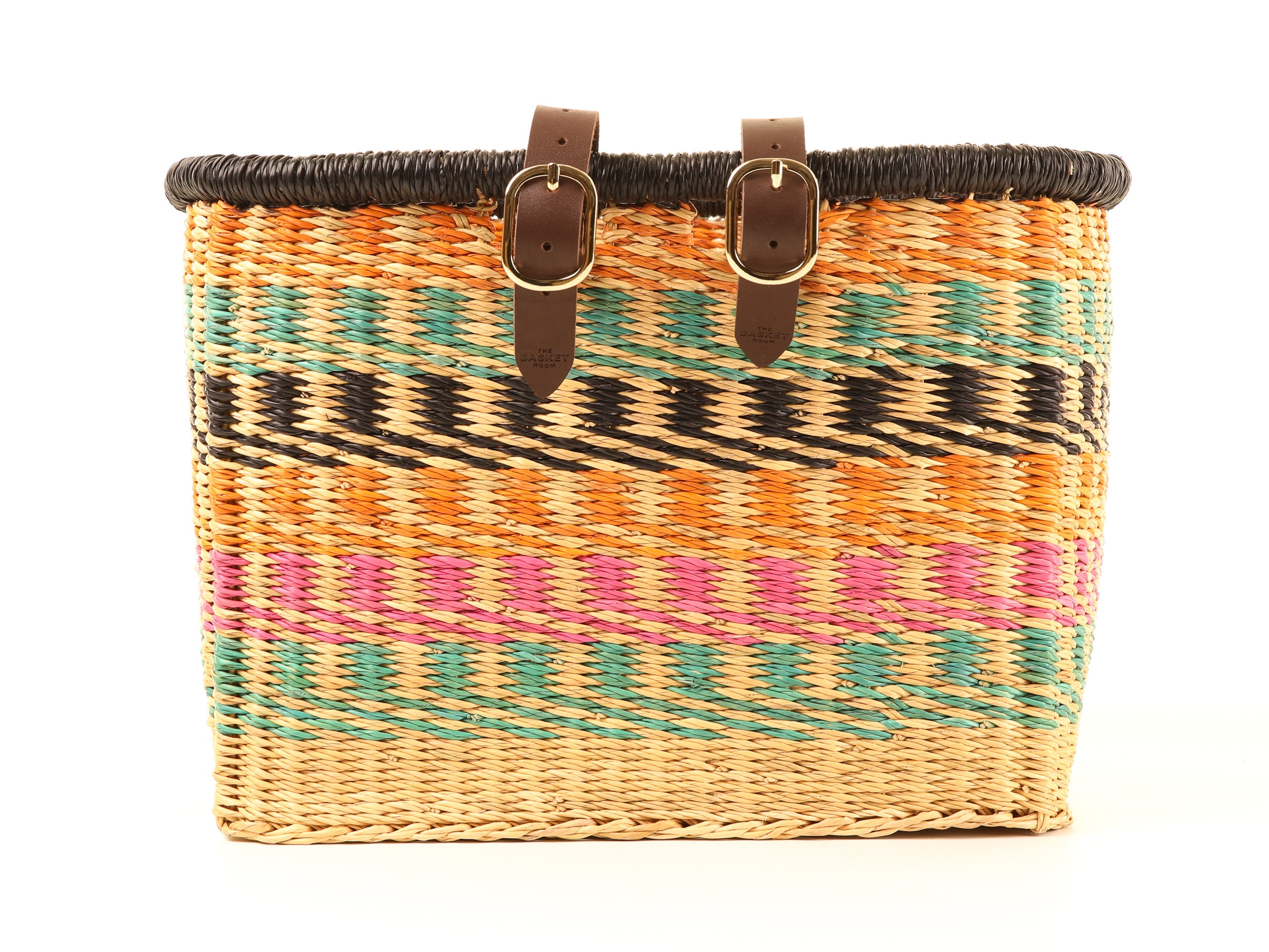 ASHANTI: Handcrafted Multicoloured Rectangular Bike Basket – The Basket ...