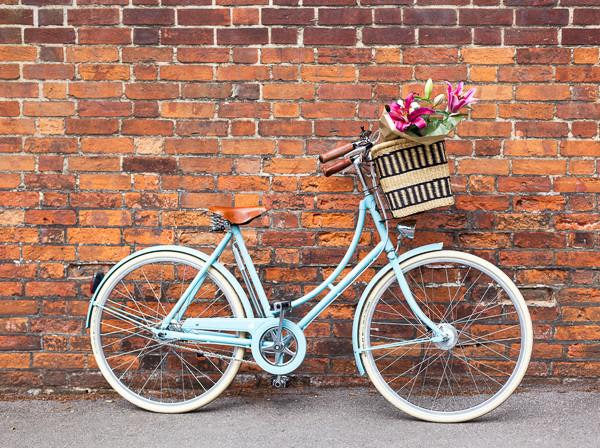 FANTE: Handcrafted Black Stripe Rectangular Bike Basket - Bike Basket - The Basket Room 
