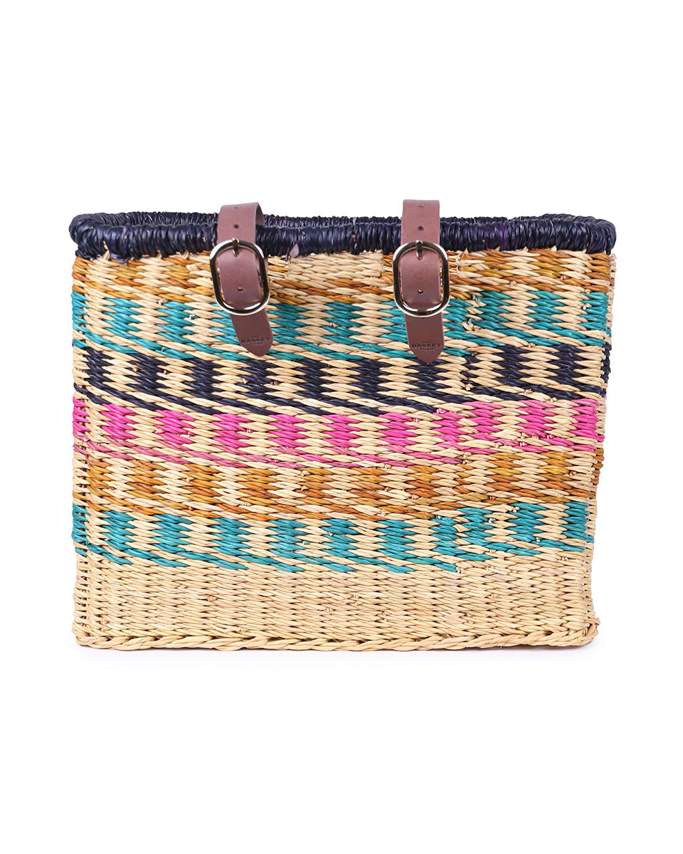 ASHANTI: Handcrafted Multicoloured Rectangular Bike Basket – The Basket ...